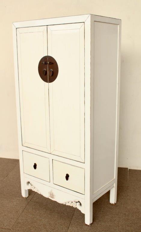 White 2 Door 2 Drawer Cabinet